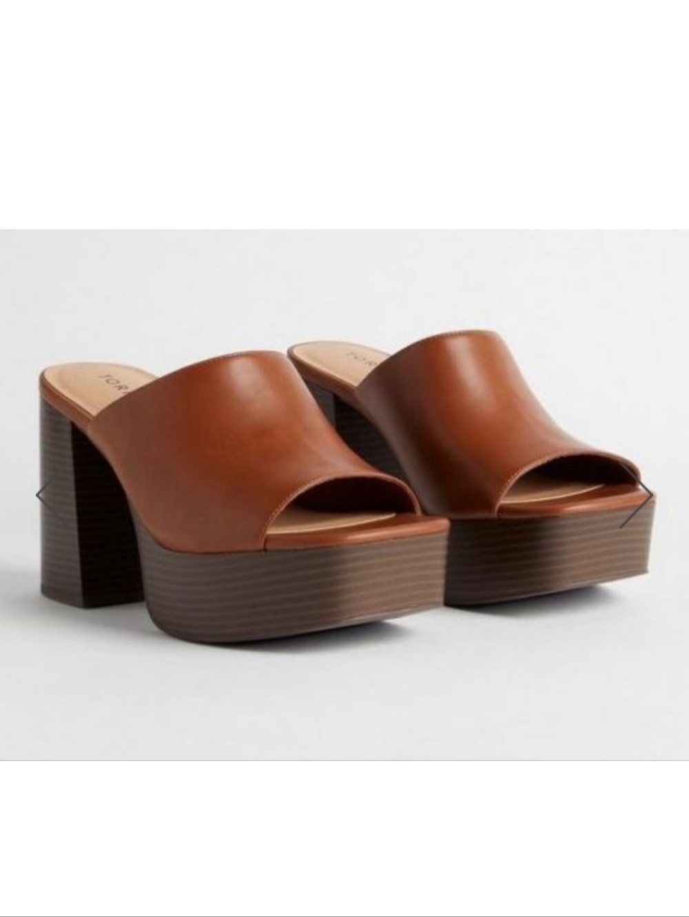 Brown Platform Slide Heels – Torrid